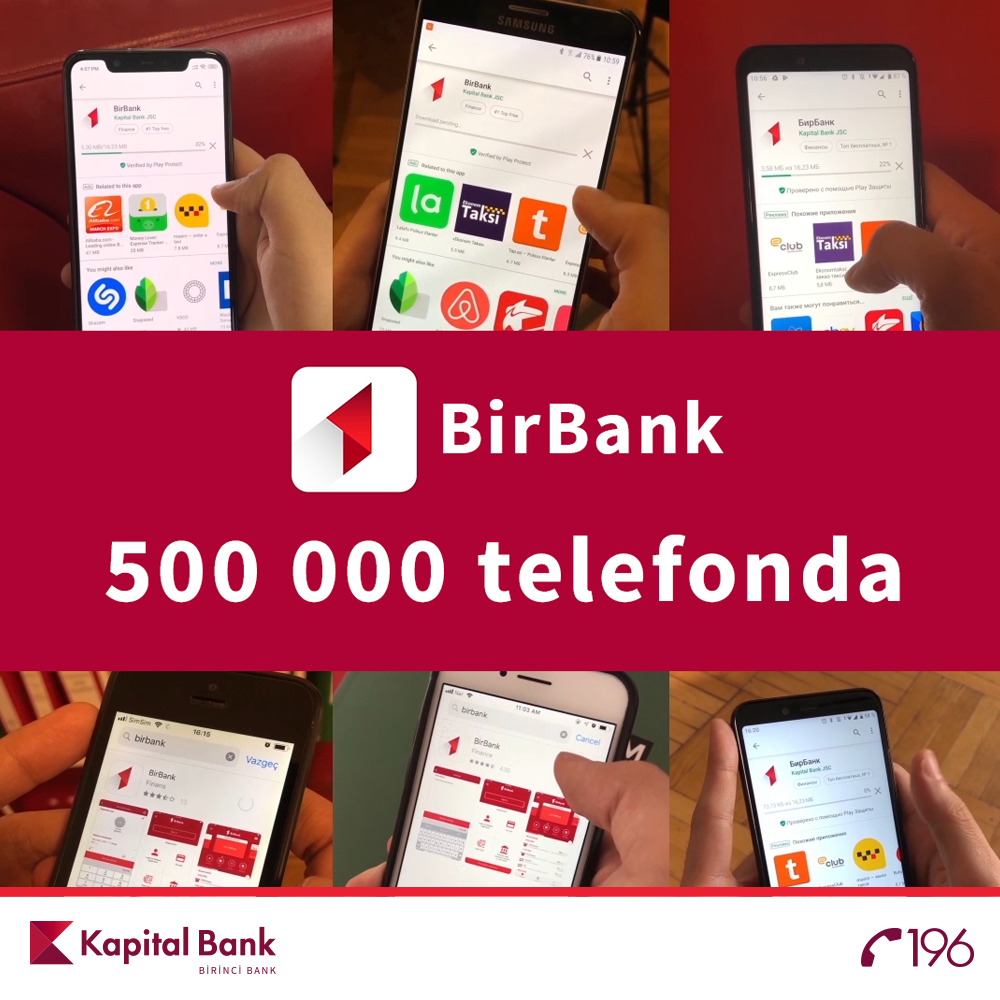 <font color=red>® </font>BirBank istifadəçilərinin sayı yarım milyonu keçdi