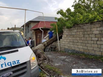 Külək qaz xəttini sıradan çıxartdı