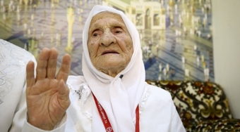 105 yaşlı türkiyəli zəvvar - <span style="color:red;">FOTO 