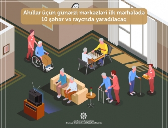 Bu şəhər və rayonlardada ahıllar üçün günərzi mərkəzləri yaradılacaq