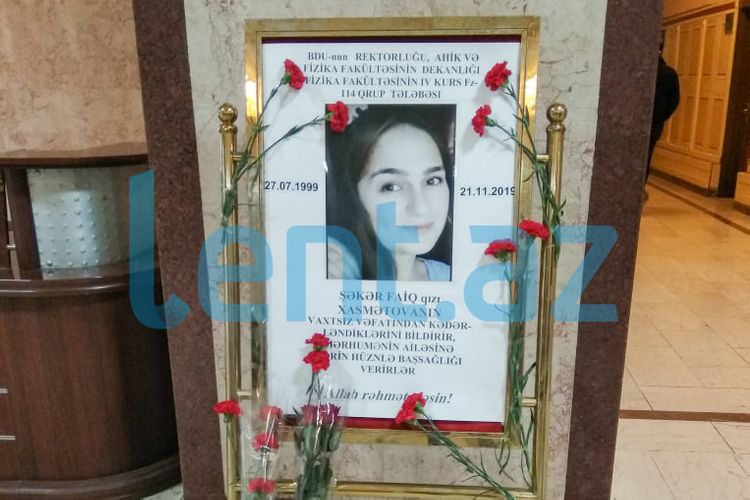 BDU-da zəhərlənərək ölən tələbənin xatirəsini andılar - FOTO