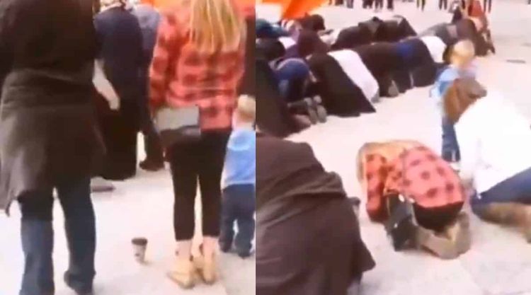 Bu görüntülər hər kəsi maraqlandırdı - müsəlmanlarla birgə səcdə etdilər - VİDEO