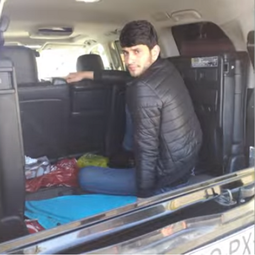 Maşının "baqaj"ında rayona getmək istəyən daha bir nəfər cəzalandı - FOTO