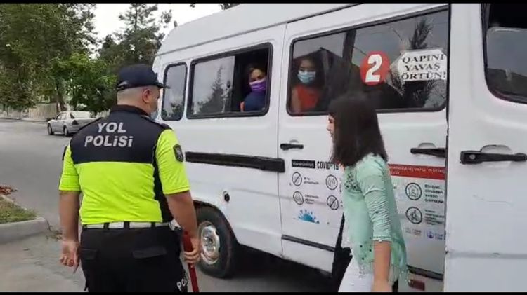 Maskadan istifadə etməyən sürücü və sərnişinlər cərimələnib