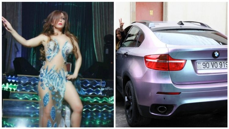 Azərbaycanlı məşhurun bahalı maşınını yardılar