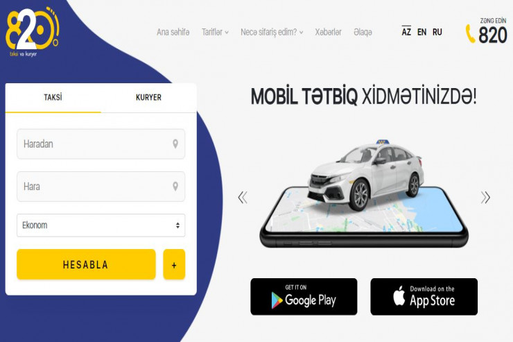 820 Taksi mobil tətbiq bələdçisi
