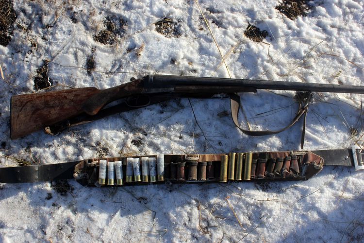 Tövlədə gizlədilən silah tapıldı - FOTO