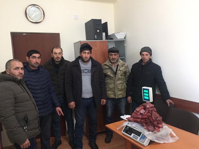 Qanunsuz ovçular saxlanıldı - FOTO