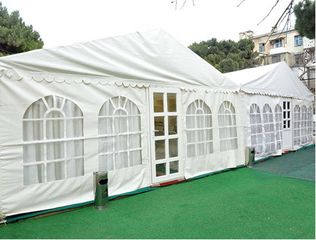 Mərasim çadırı əşyalarla birgə yandı