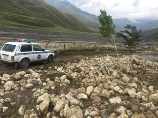 Quba-Xınalıq yolunda problem yarandı - FOTO