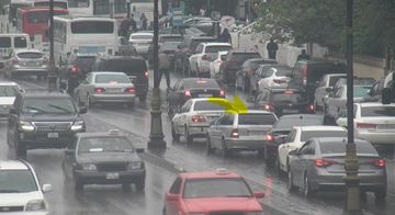 Bakıda yol qəzası tıxaca səbəb oldu - FOTO