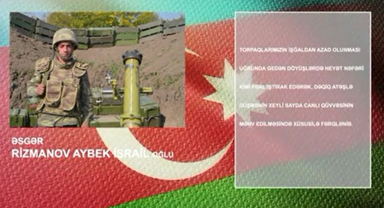 Düşmənə çoxsaylı itki verən əsgərimiz - VİDEO