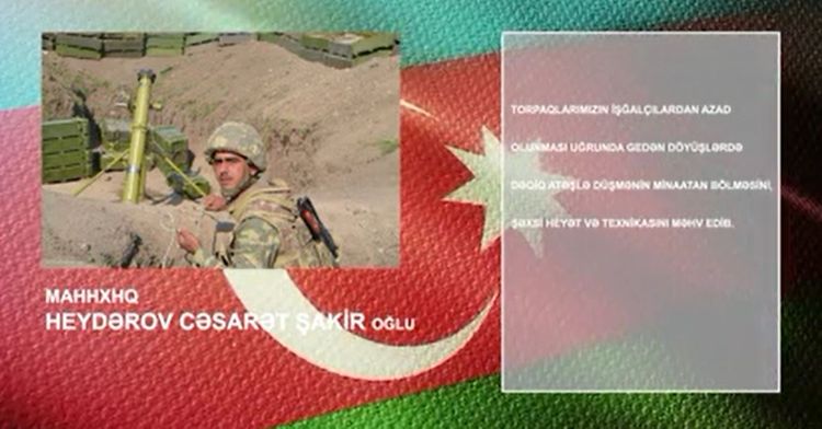 Düşmənin bölməsini məhv edən hərbçimiz - VİDEO