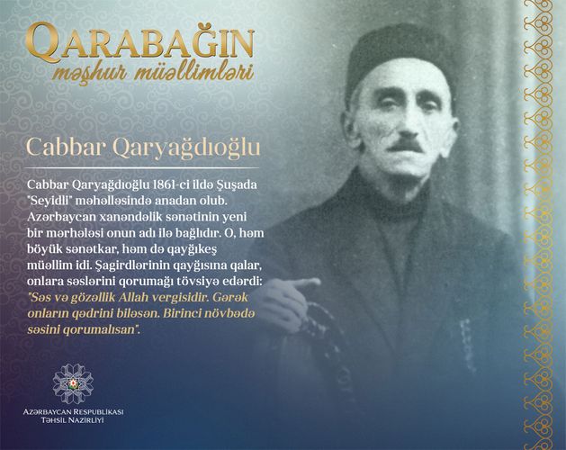 "Qarabağın məşhur müəllimləri" – Cabbar Qaryağdıoğlu