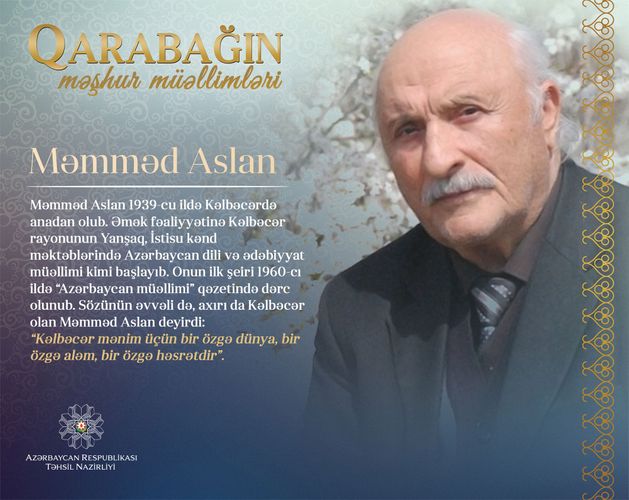 "Qarabağın məşhur müəllimləri" - Məmməd Aslan