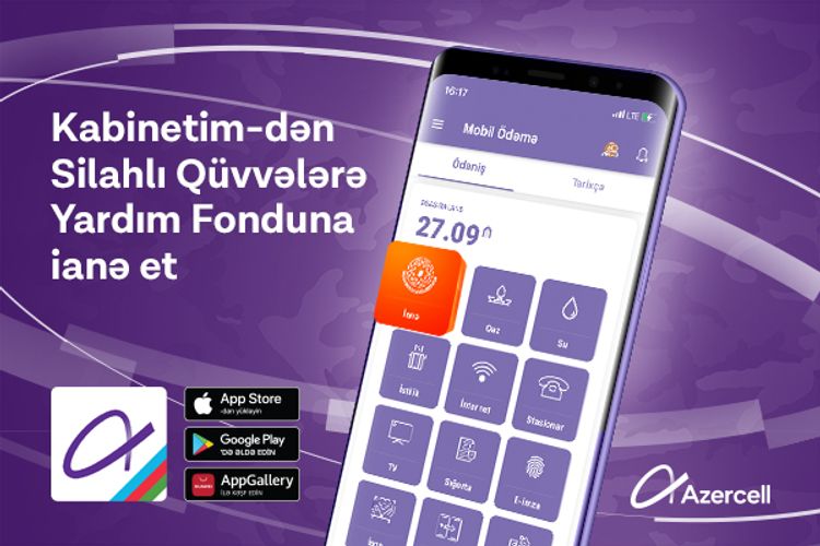 Ordumuzu “Kabinetim” tətbiqindən dəstəkləmək imkanı  