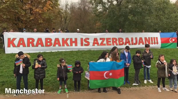 “Qarabağ Azərbaycandır!” şüarı Britaniya şəhərlərində  - VİDEO