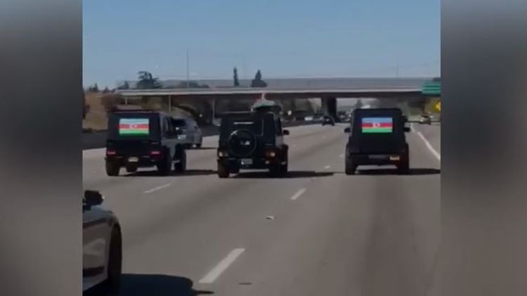 ABŞ-da ordumuza dəstək üçün avto yürüş keçirildi - VİDEO