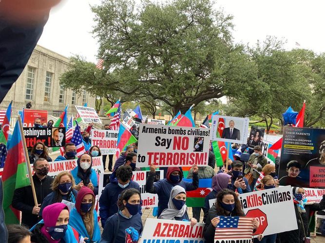 Texasda ermənilərin Bərdə və Gəncə şəhərlərində törətdiyi terror aktlarına ETİRAZ