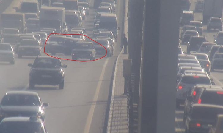 Qəza bu prospektdə tıxac yaratdı 