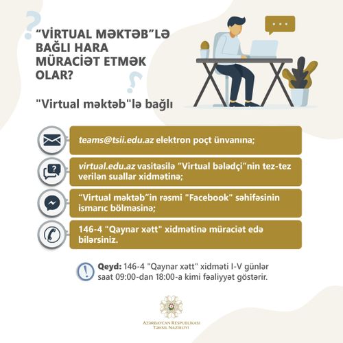 "Virtual məktəb"lə bağlı alternativ müraciət vasitələri yaradıldı