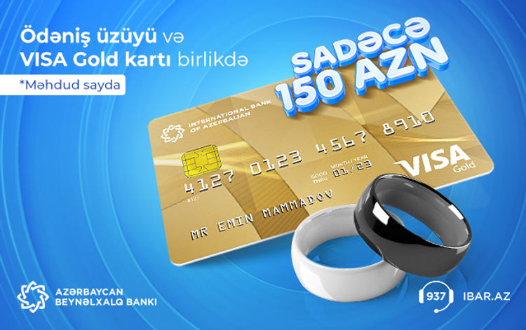 <font color=red>®</font> İki dəfə daha ucuz qiymətə ödəniş üzükləri!