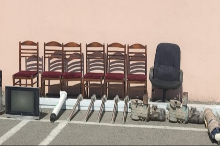 Tərtrədə obyektdən oğurlanan əşyalar