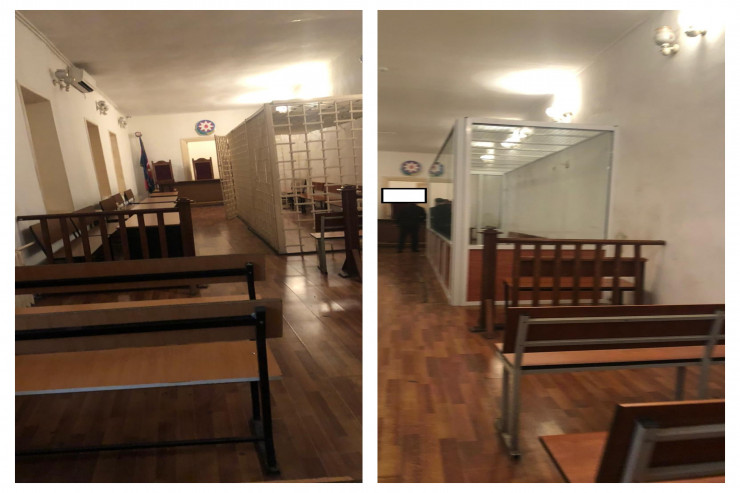 Bakı Ağır Cinayətlər Məhkəməsindəki yeni şüşə kabin