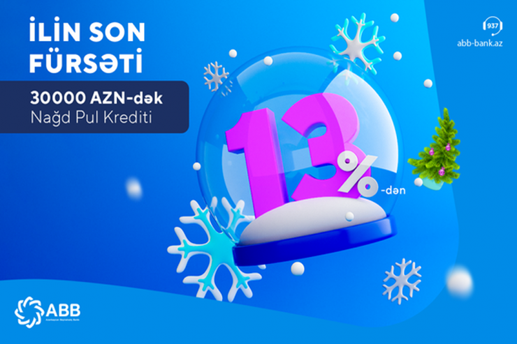 ABB-də cəmi 13 faizlə kredit fürsəti!