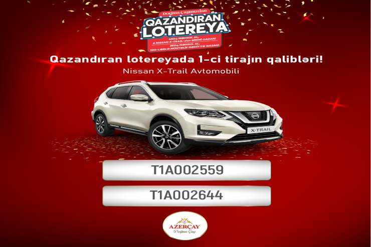 “Azerçay” tərəfindən keçirilən lotereyanın ilk qalibləri məlum oldu - FOTO 