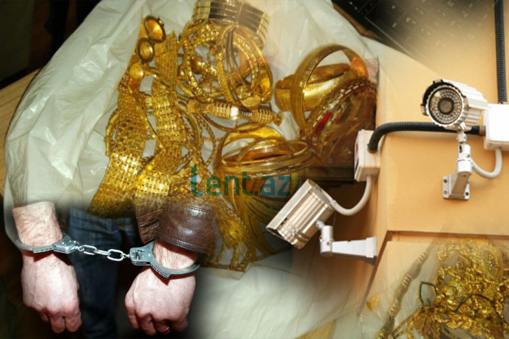 Bakıda 20 minlik qızıl oğurlayan kameralara düşdü -  ANBAAN VİDEO 