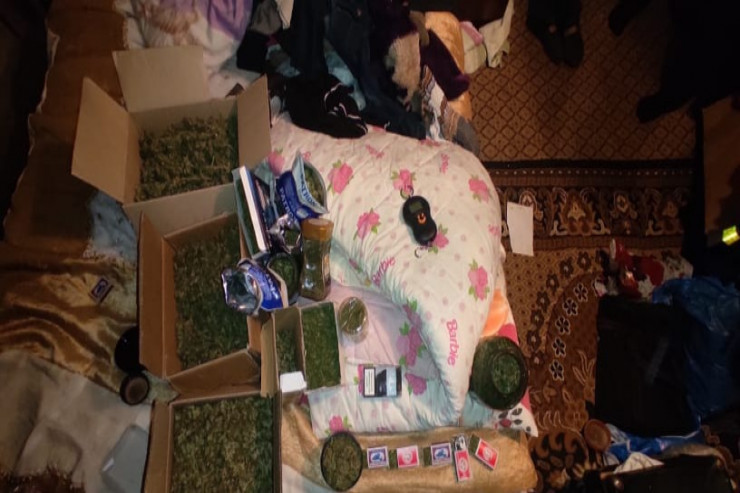 Rayon sakinində külli miqdarda narkotik aşkarlandı -  FOTO  