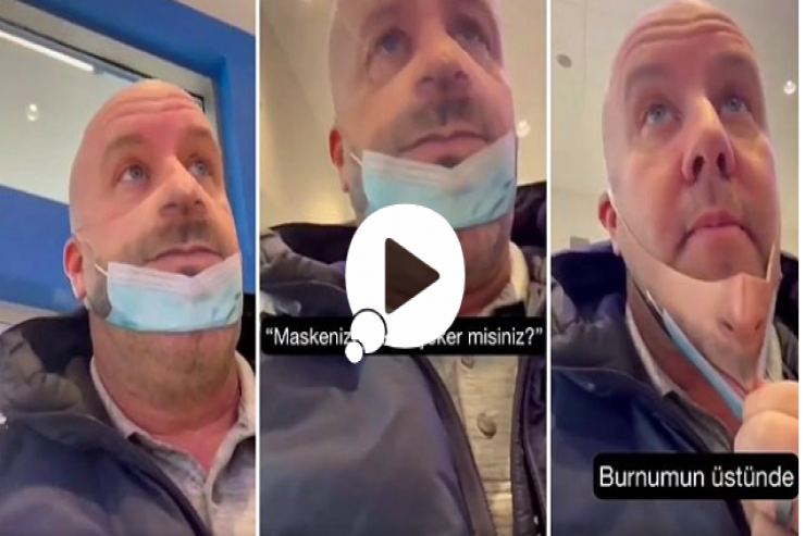 Öz üzü kimi maska taxdı, ətrafdakıların reaksiyası... -  VİDEO  