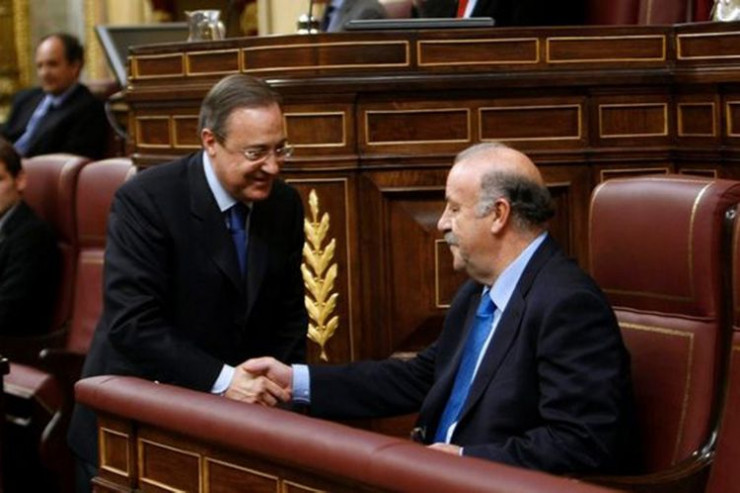 “Real”ın prezidenti Florentino Peres və sabiq baş məşqçi Visente Del Boske