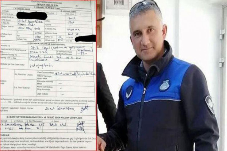 Polis məmuru özünə cərimə yazdı