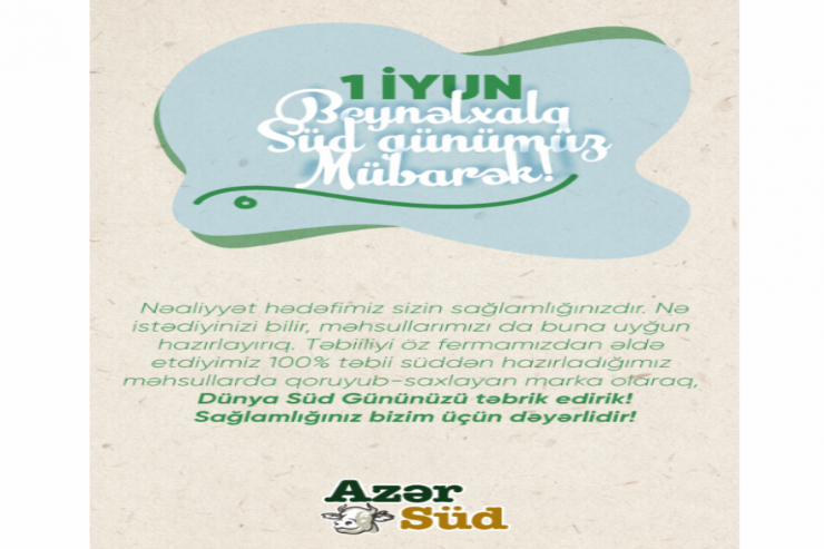 Ümumdünya Süd Gününü “Azərsüd”lə qeyd edin!