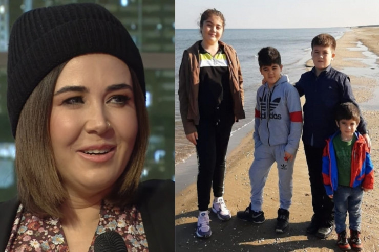 Müğənni Elnarə Xəlilova və övladları