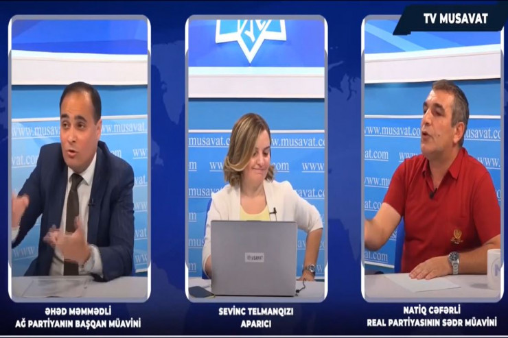 Əhəd Məmmədli və Natiq Cəfərli canlı yayımda bir-birini söydü - VİDEO 