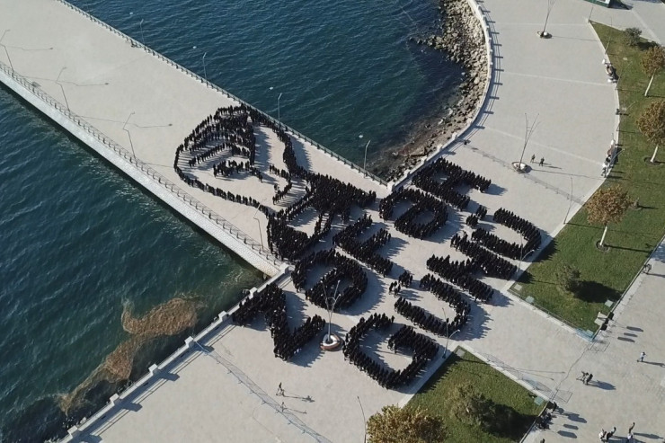 Bakıda  Zəfər yürüşü və flaşmob   keçirilib - VİDEO   -  YENİLƏNİB 