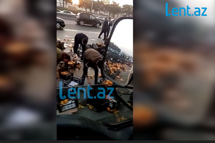 Yola dağılan xurmalar