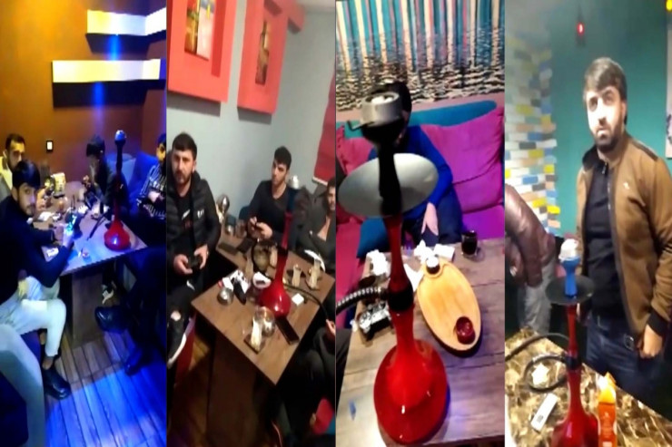 Qəlyan verilən çay evi