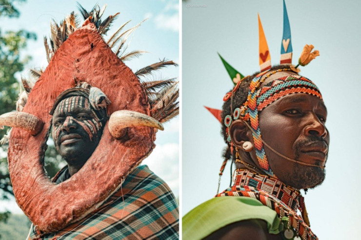 Peyindən daxmalarda yaşayan və  İNƏK QANI İÇƏN   qəbilə - FOTO 