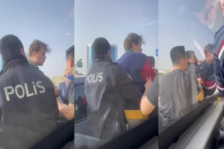 Məşhur aktyor avtobus sürücüsünü  döydü - VİDEO 