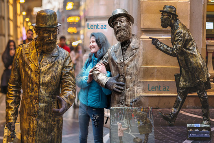 Azərbaycanın yeganə canlı "heykəli":  "Mən pulla işləmirəm" - REPORTAJ 