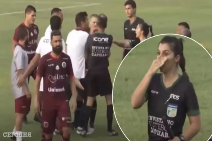 Baş məşqçi  hakimə kəllə vurdu - VİDEO 