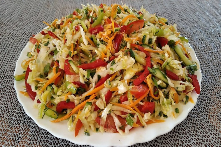 Bol tərəvəzli, vitaminli   YAY SALATI -  Lent.az-ın Mətbəxində  