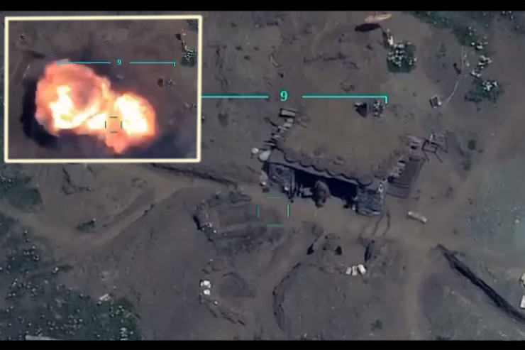 Azərbaycan PUA-sı düşmənin sığınacağını belə məhv etdi - ANBAAN VİDEO 