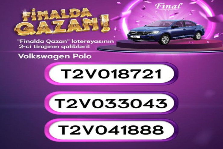 ® “Final çay iç, Finalda qazan!” lotereyasının ikinci tirajının qalibləri müəyyənləşdi!