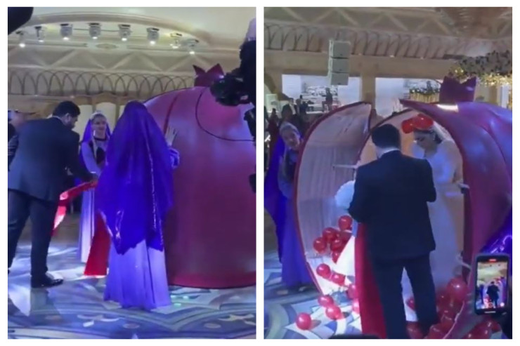 Bakıda narın içindən gəlin çıxdı - Video 