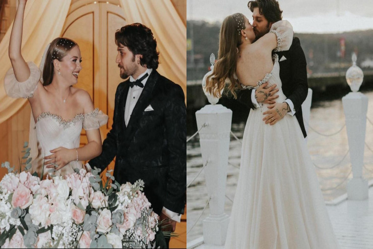 Tanınmış cütlük İstanbulda evləndi - FOTO 